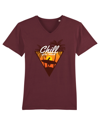 Chill Your Mind Surfer Beach Burgundy
