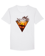 Chill Your Mind Surfer Beach Tricou mânecă scurtă guler larg Bărbat Skater