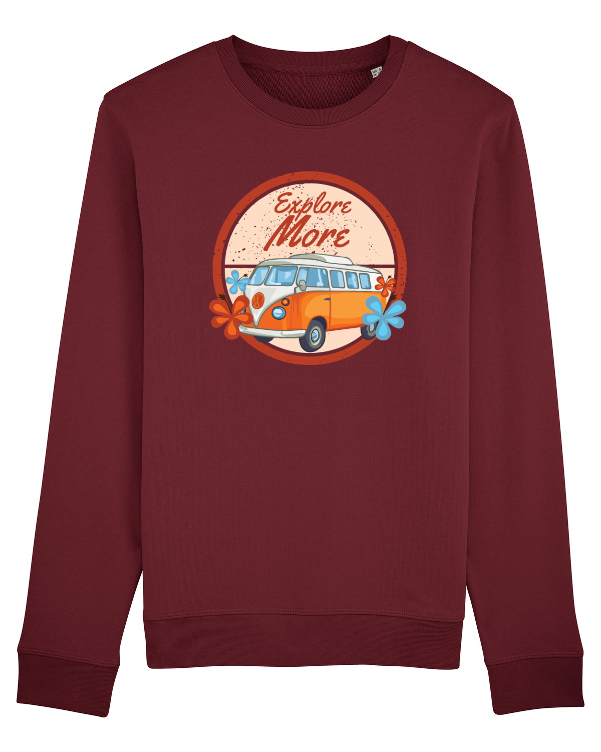 Bluză mânecă lungă Unisex Rise Burgundy