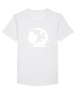 Dragon în văzduh Tricou mânecă scurtă guler larg Bărbat Skater