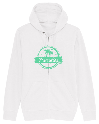 Paradise Green Palm Trees White