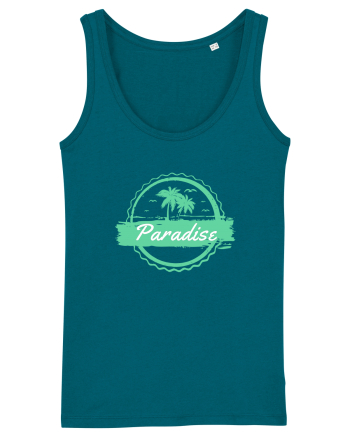Paradise Green Palm Trees Ocean Depth