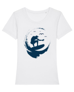 Perfect Wave Surf Life Ocean Tricou mânecă scurtă guler larg fitted Damă Expresser