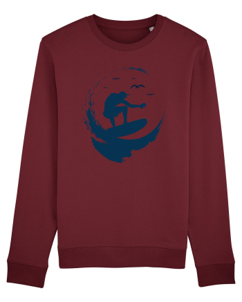Perfect Wave Surf Life Ocean Burgundy