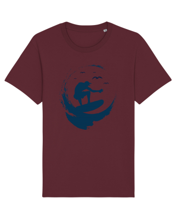 Perfect Wave Surf Life Ocean Burgundy
