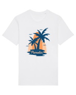 Retro Palm Tree Paradise Beach Tricou mânecă scurtă Unisex Rocker