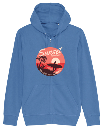 Retro Sunset Venice Beach Bright Blue