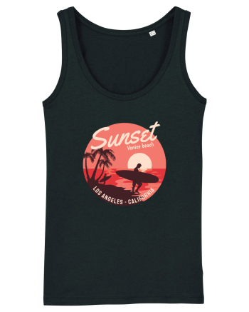 Retro Sunset Venice Beach Black