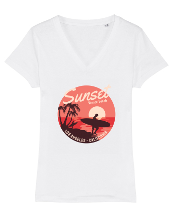 Retro Sunset Venice Beach White