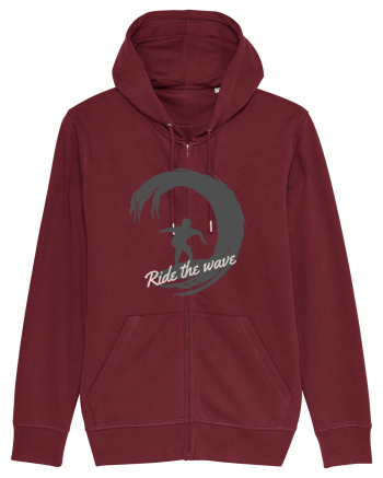 Ride The Wave Ocean Burgundy