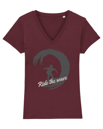 Ride The Wave Ocean Burgundy