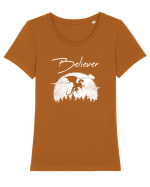Dragons Believer Tricou mânecă scurtă guler larg fitted Damă Expresser