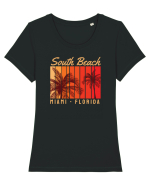 South Beach Miami Florida Tricou mânecă scurtă guler larg fitted Damă Expresser