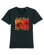 South Beach Miami Florida Tricou mânecă scurtă guler V Bărbat Presenter