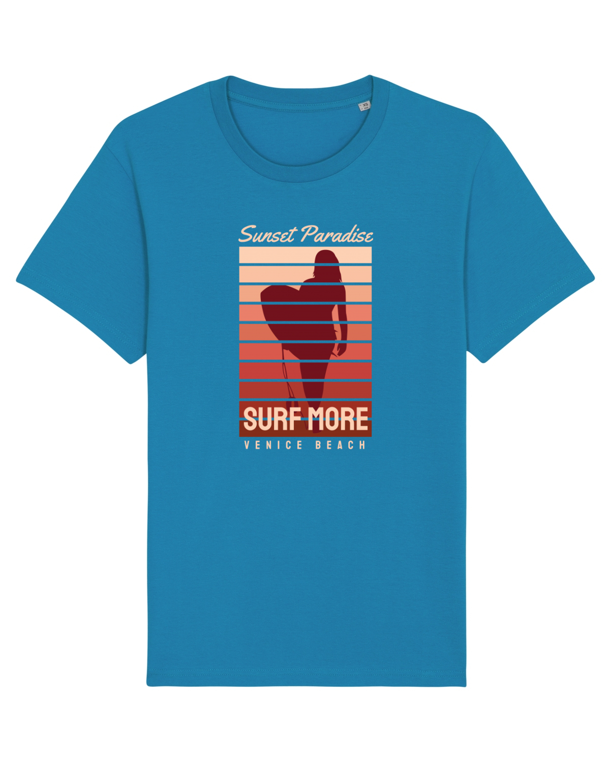 Tricou mânecă scurtă Unisex Rocker Azur