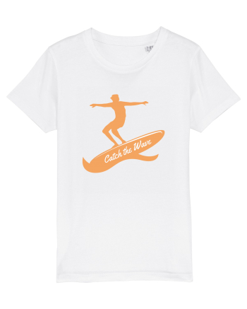 Surfer Catch The Wave White