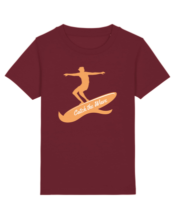Surfer Catch The Wave Burgundy
