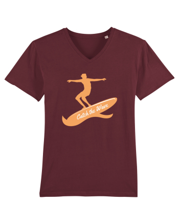 Surfer Catch The Wave Burgundy