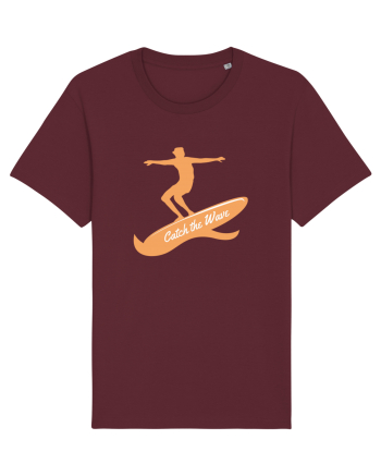 Surfer Catch The Wave Burgundy