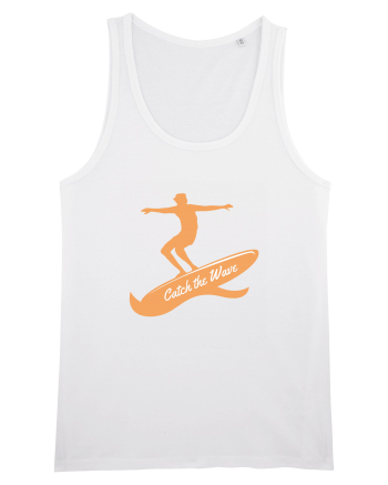 Surfer Catch The Wave White