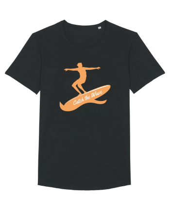 Surfer Catch The Wave Black