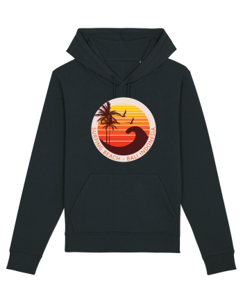 Surfing Beach Sunset Bali  Black