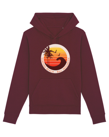 Surfing Beach Sunset Bali  Burgundy