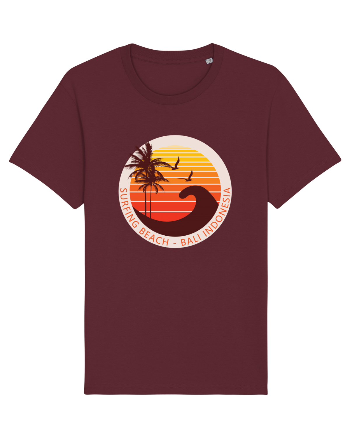 Tricou mânecă scurtă Unisex Rocker Burgundy