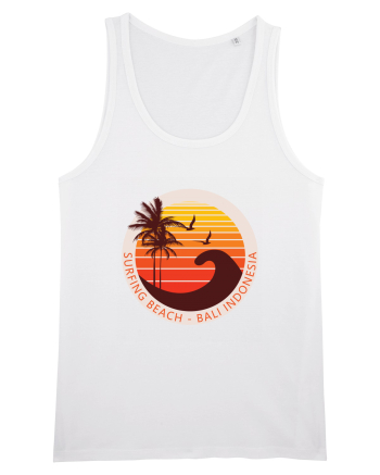 Surfing Beach Sunset Bali  White