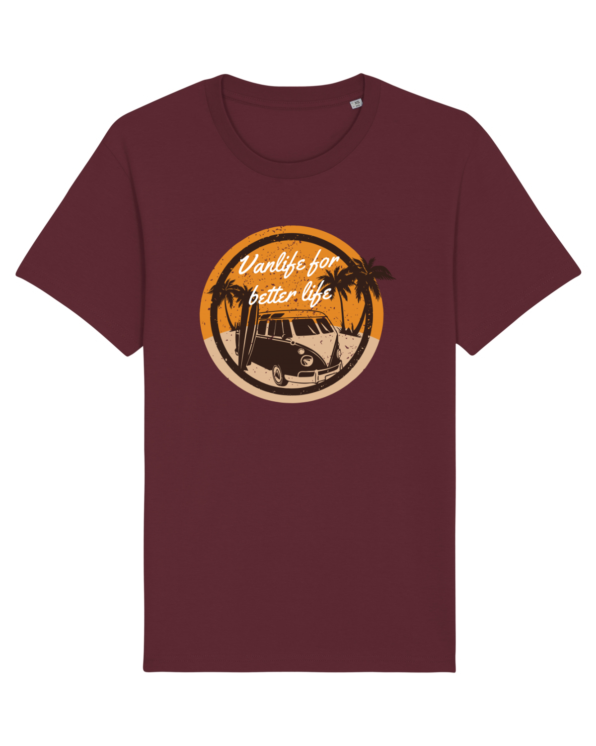 Tricou mânecă scurtă Unisex Rocker Burgundy