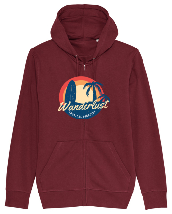 Wanderlust Tropical Paradise Burgundy