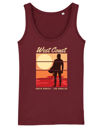 West Coast Santa Monica Beach Burgundy