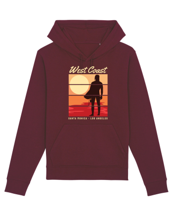 West Coast Santa Monica Beach Burgundy