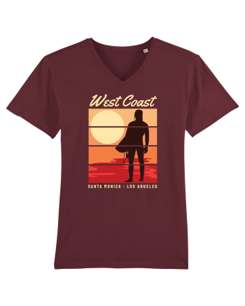 West Coast Santa Monica Beach Burgundy