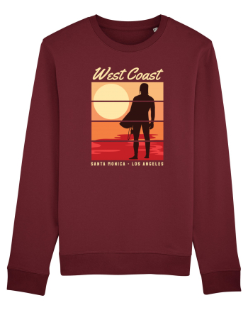 West Coast Santa Monica Beach Burgundy
