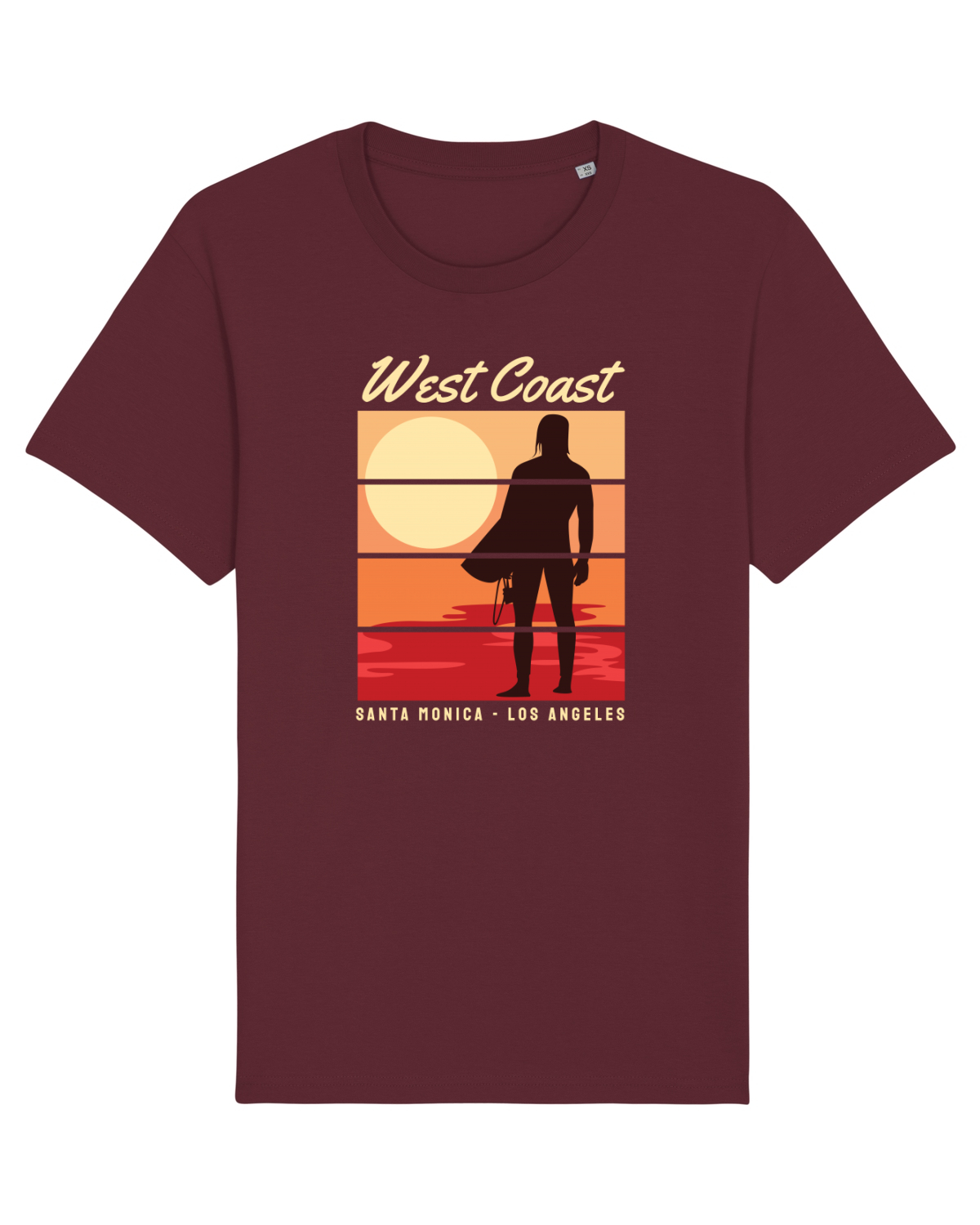 Tricou mânecă scurtă Unisex Rocker Burgundy