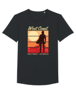 West Coast Santa Monica Beach Tricou mânecă scurtă guler larg Bărbat Skater
