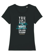 You Can't Stop The Waves Tricou mânecă scurtă guler larg fitted Damă Expresser