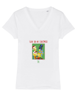 Christmassy Simpsons no. 1 Tricou mânecă scurtă guler V Damă Evoker