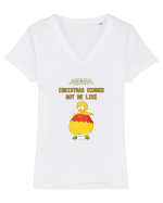 Christmassy Simpsons no. 4 Tricou mânecă scurtă guler V Damă Evoker