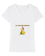 Christmassy Simpsons no. 5 Tricou mânecă scurtă guler V Damă Evoker