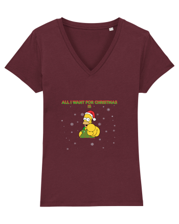 Christmassy Simpsons no. 5 Burgundy