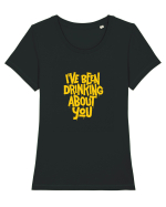 I've Been Drinking About You I Tricou mânecă scurtă guler larg fitted Damă Expresser
