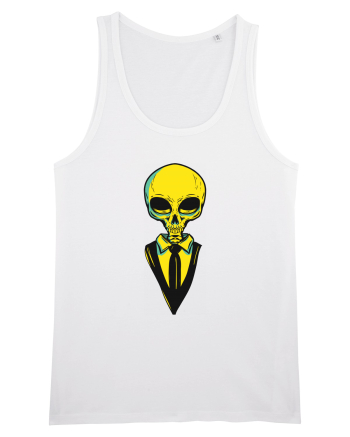 elegant alien skull yellow White