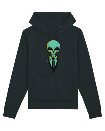 elegant alien skull blue Black
