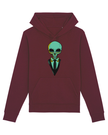 elegant alien skull blue Burgundy