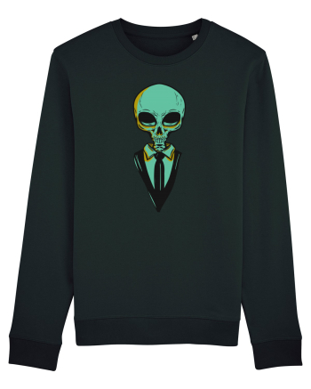 elegant alien skull blue Black