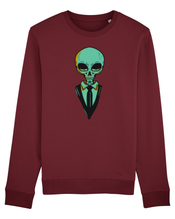 elegant alien skull blue Burgundy