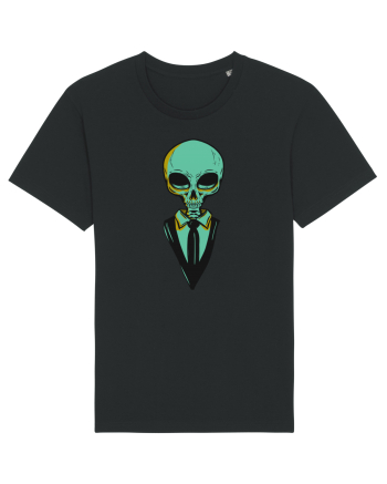 elegant alien skull blue Black