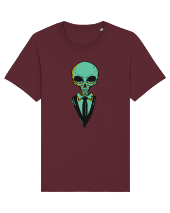 elegant alien skull blue Burgundy
